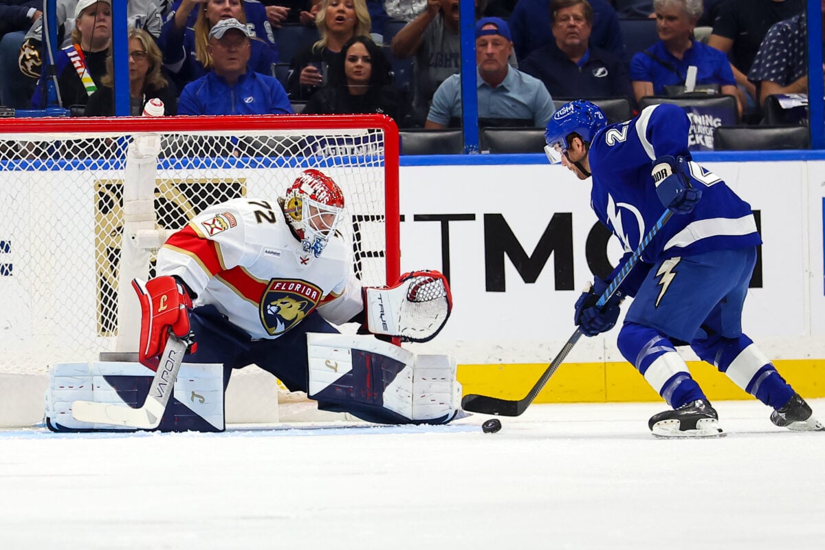 Sergei Bobrovsky Florida Panthers Brayden Point Tampa Bay Lightning