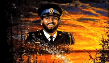 Retired police artist's painting 'Tarun's Glow' pays tribute to killed Brampton officer