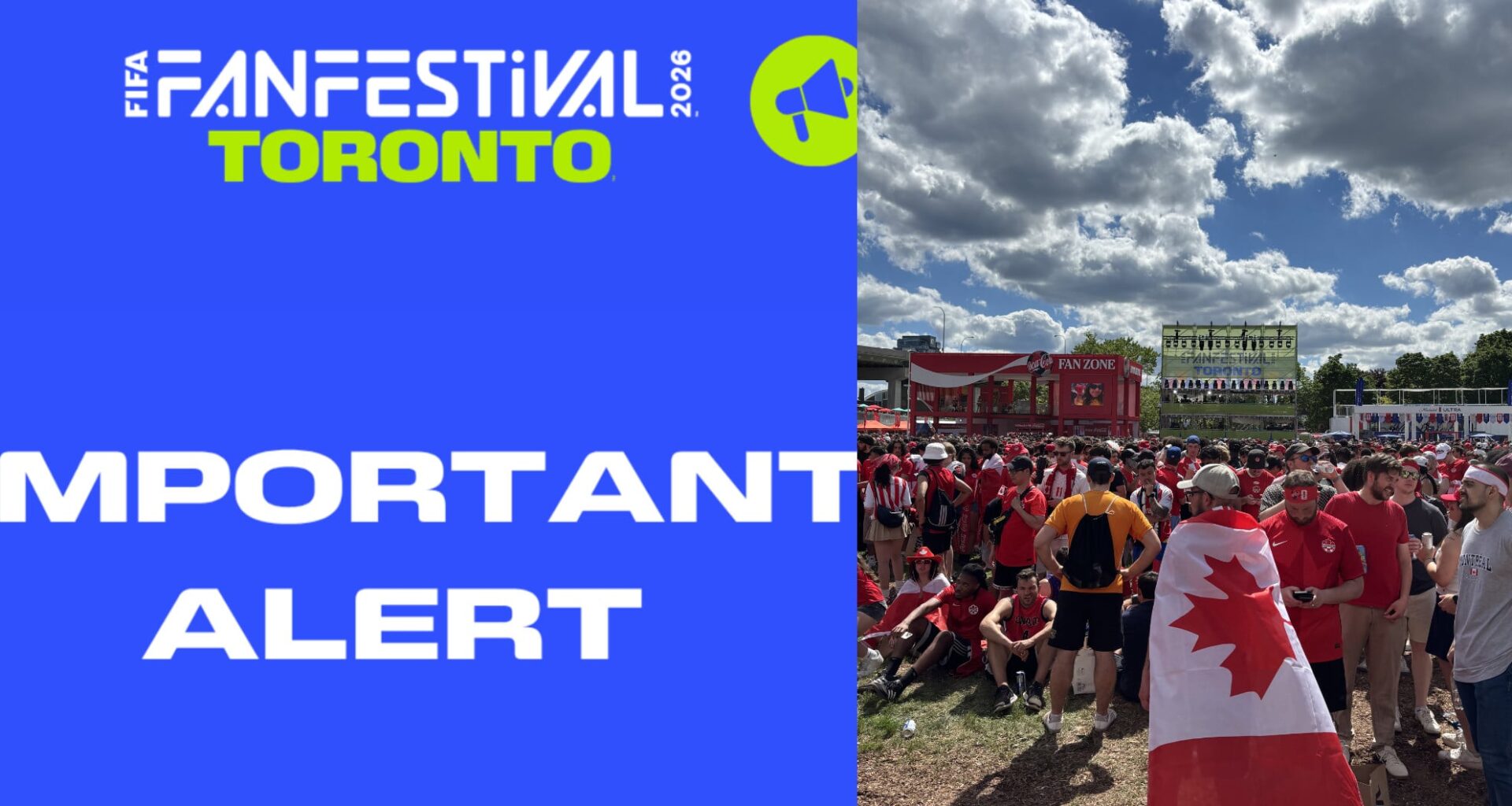 Toronto FIFA Fan Festival delayed today due to severe weather
