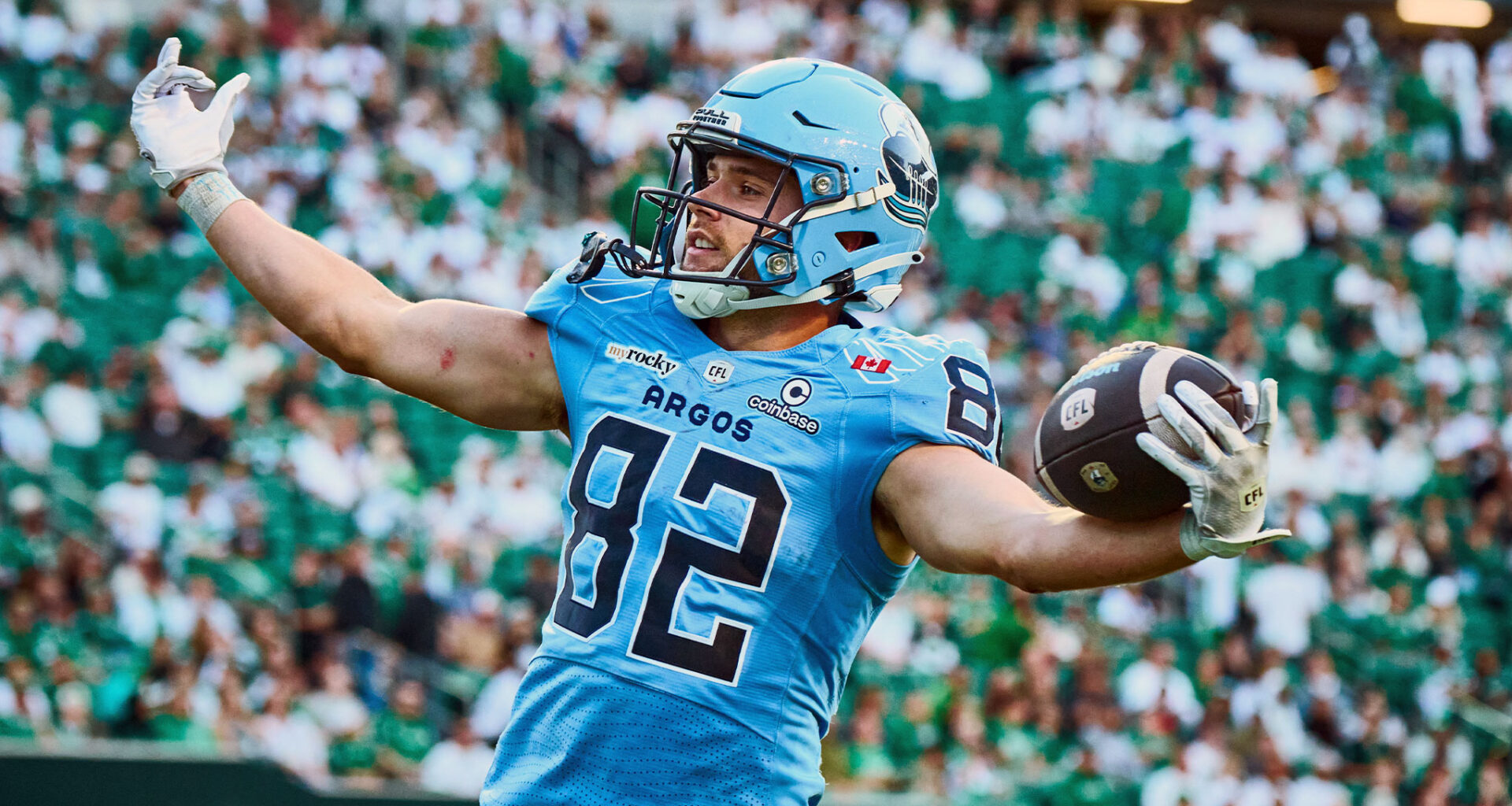 Tyler Kahmann scores twice in Argos' road win over Riders