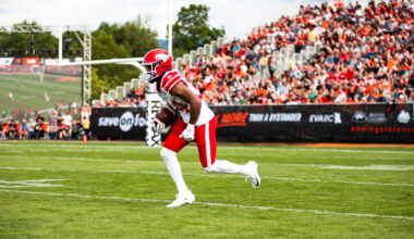 High five: how the Calgary Stampeders defeated the B.C. Lions in Kelowna