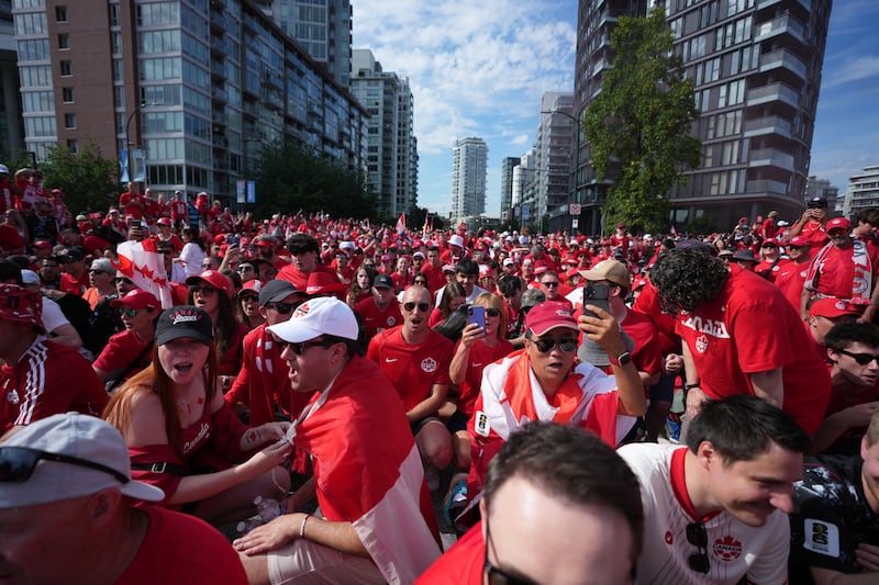 Canada vs. Switzerland fan march