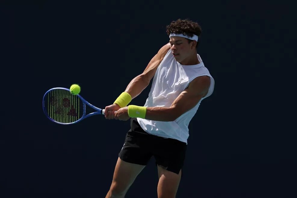 Ben Shelton in action ahead of the French Open
