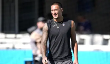 More muscular Tetairoa McMillan rests during NFL mandatory minicamp, revving up for Panthers' training camp image