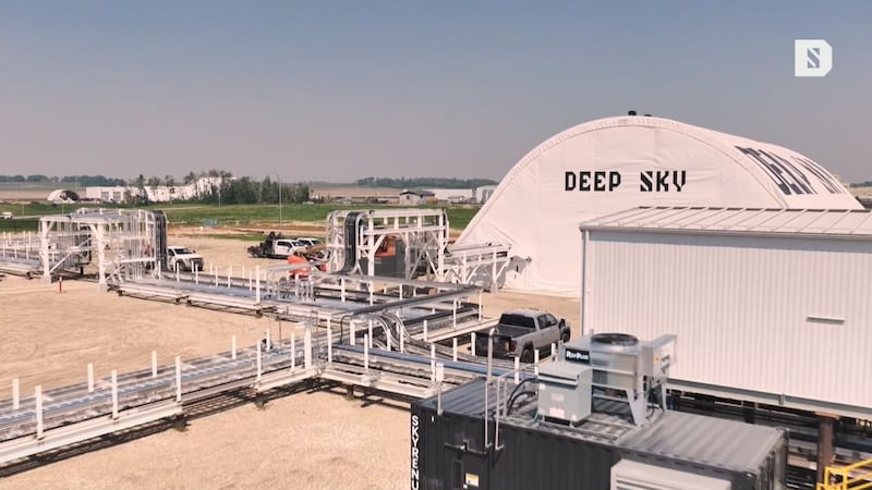 Photo of Deep Sky Alpha facility that's now operating in Innisfail, Alta on Aug. 2025.