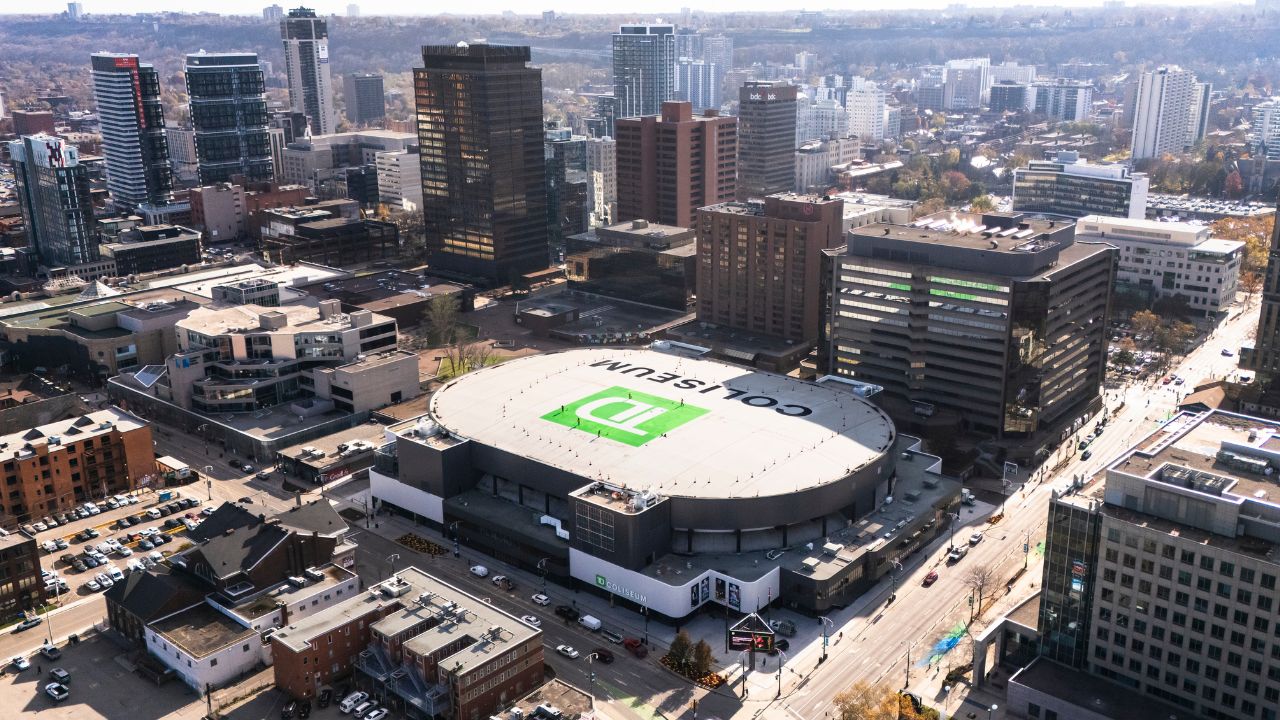 Hamilton's TD Coliseum unveils SGA-themed basketball court