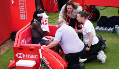 Canada's Mboko withdraws from Queen's Club singles match with knee injury