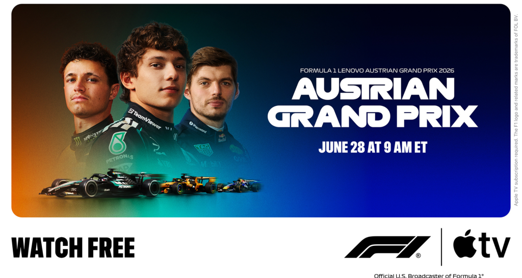 Apple TV making Austrian Grand Prix free to non-subscribers