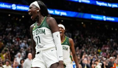 Rookies Fam, Johnson lead Storm to victory over Dream