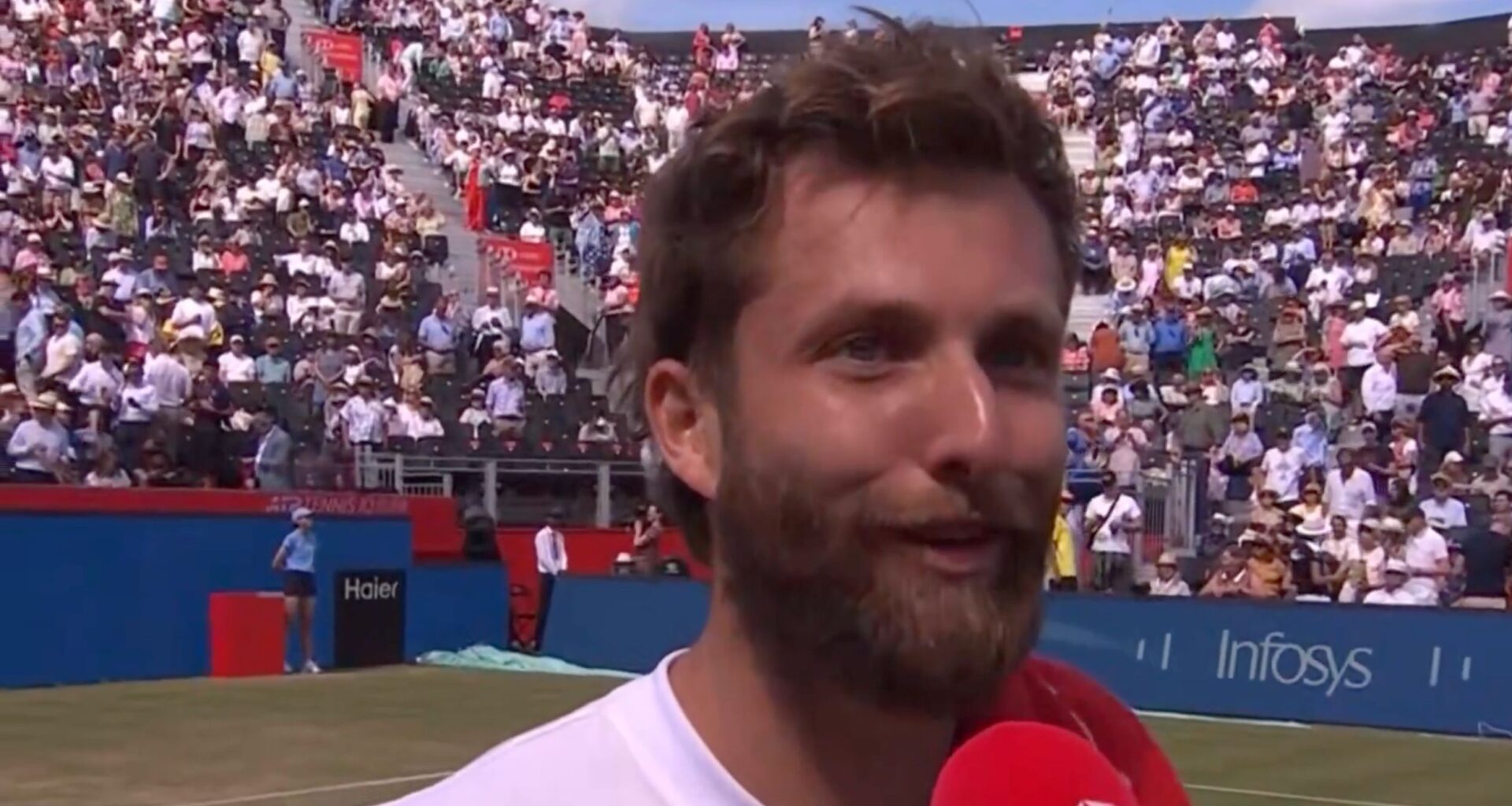 Tennis player Corentin Moutet can't stop saying 'f*ck' in post-match interview