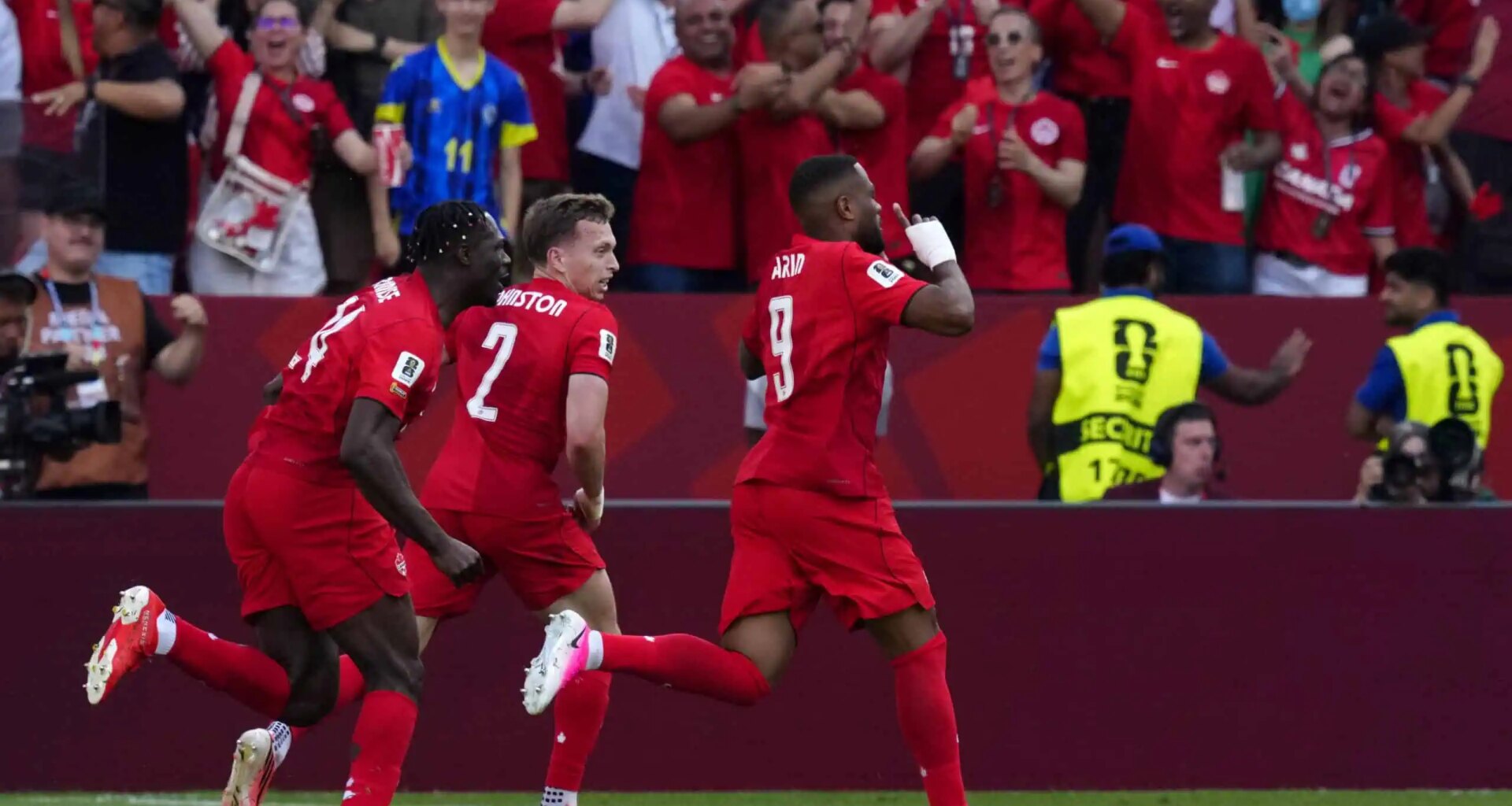 Brampton's Cyle Larin scores against Bosnia-Herzegovina in Canada's World Cup opener