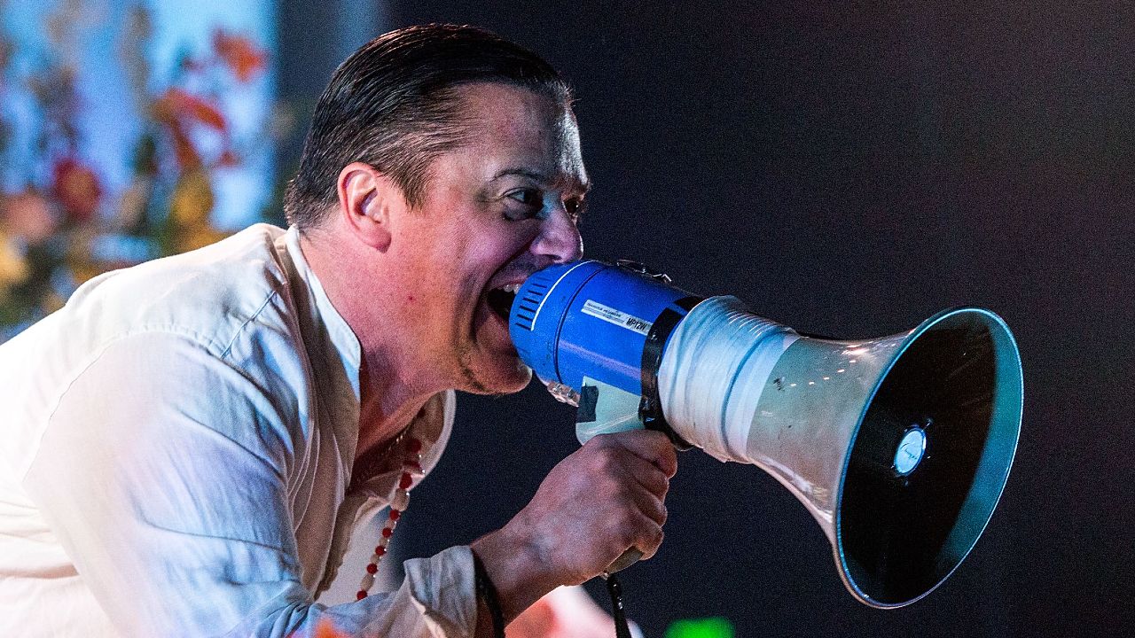 Mike Patton onstage with Faith No More in 2015