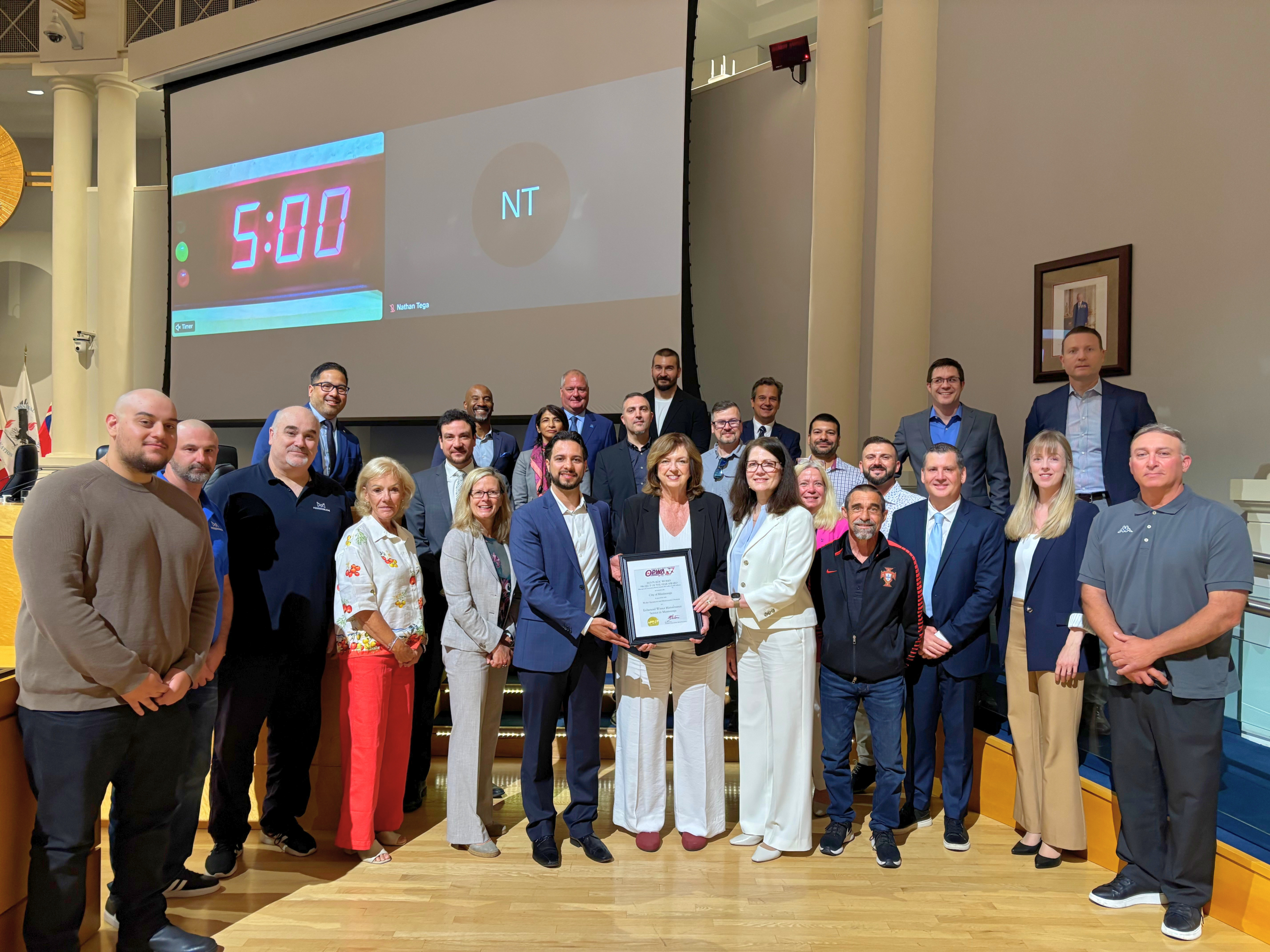 The Ontario Public Works Association present the City of Mississauga's Works Operations and Maintenance division with two awards at Mississauga City Council on Wednesday, June 10, 2026.