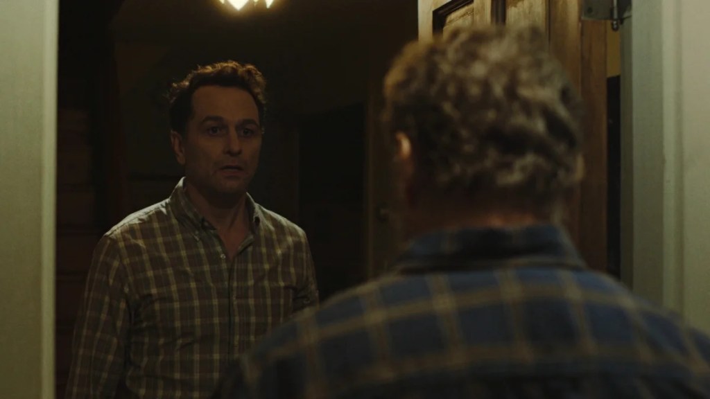 Matthew Rhys and Stephen Root in "Widow's Bay" Episode 8 (Apple TV)