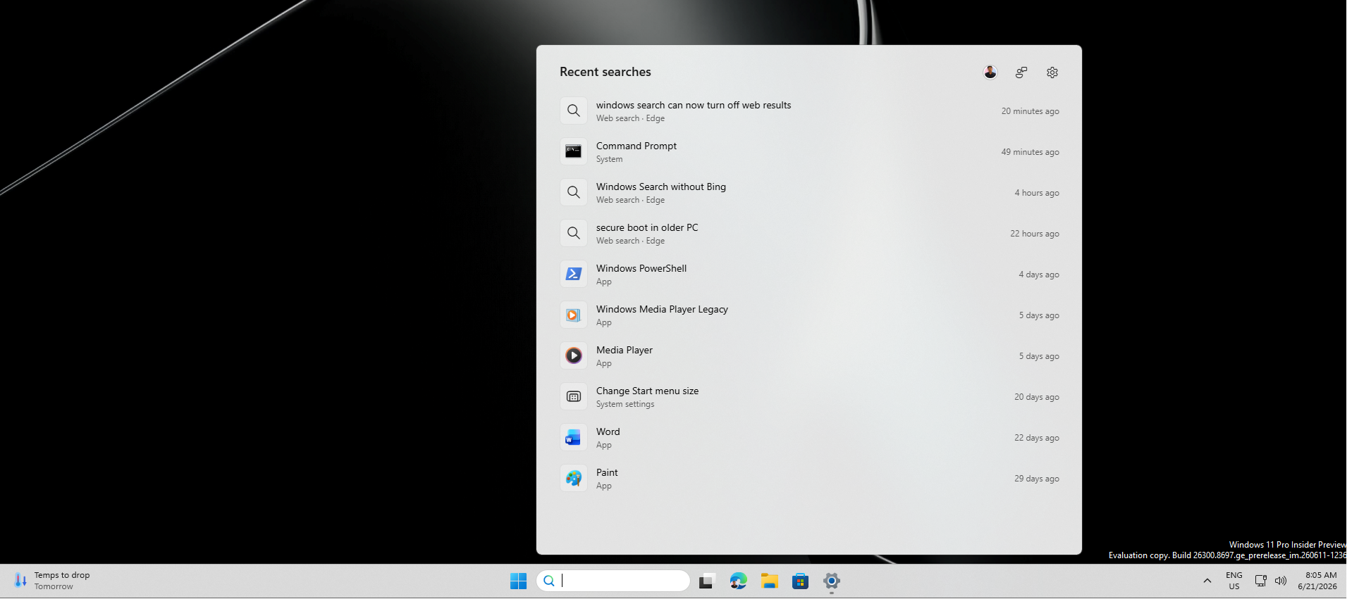 Windows Search is not showing MSN content or recommended content