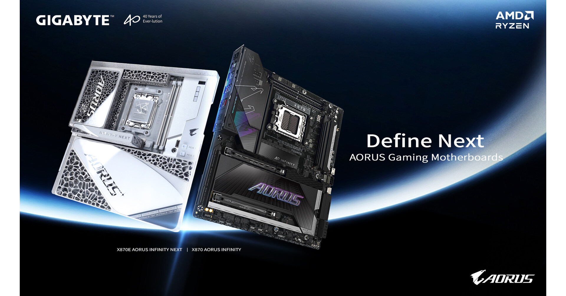 GIGABYTE Debuts 40th Anniversary X870E and X870 AORUS INFINITY Series Motherboards at COMPUTEX 2026