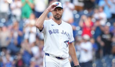 Max Scherzer reaches 3,500 strikeouts in return to Toronto Blue Jays