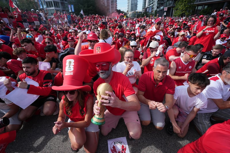 Canada vs. Switzerland fan march