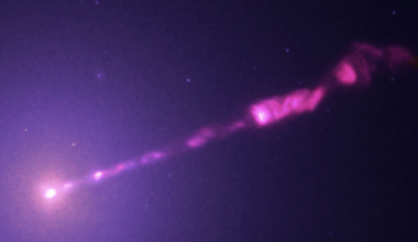 A jet erupts from M87* the first black hole imaged by humanity