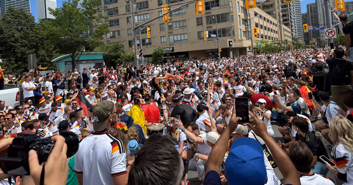 About 5,000 Germany soccer fans marched to Toronto Stadium ahead of city’s third World Cup match. Live updates here - CTV News