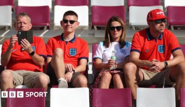 England fans arrive at the stadium prior to during the FIFA World Cup Qatar 2022 Group B match between England and IR Iran