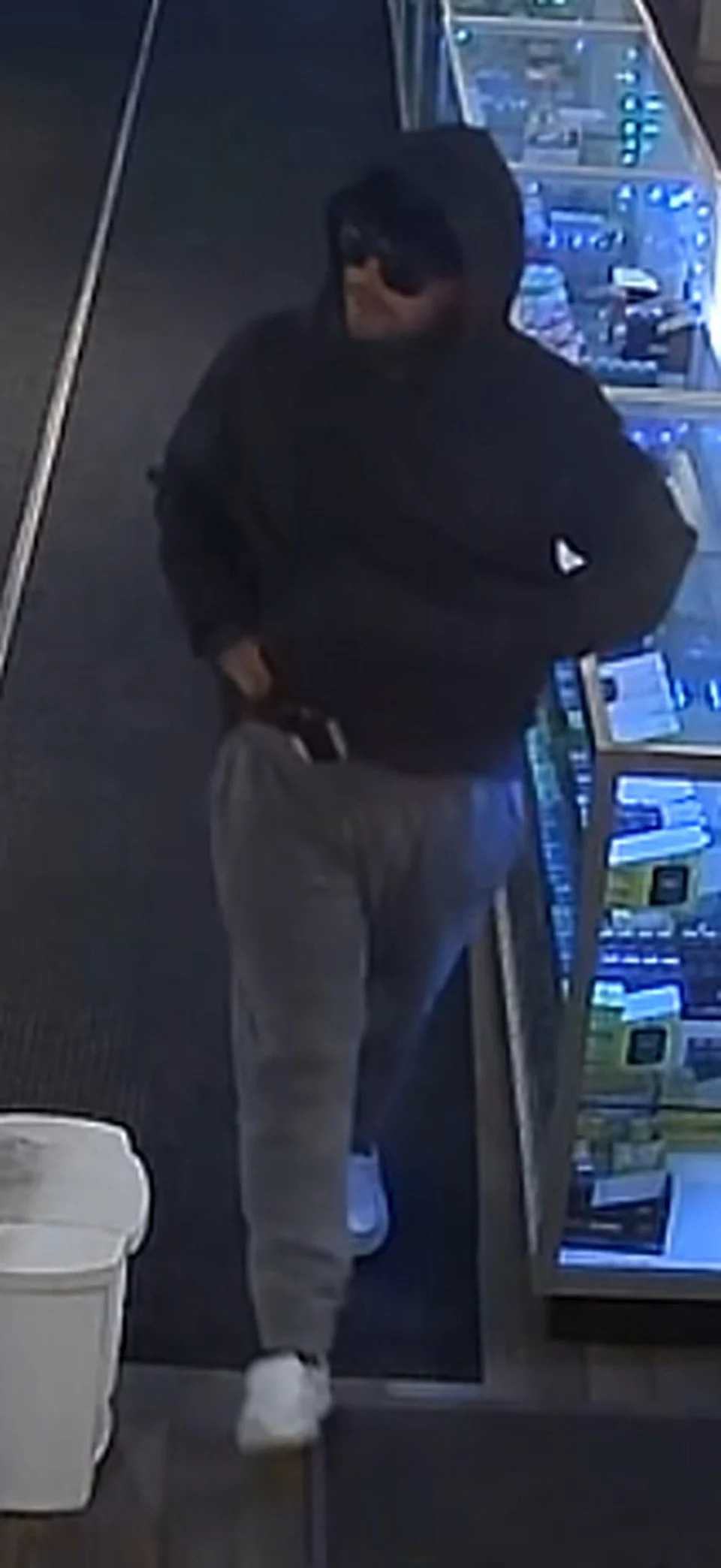 Edmonton police are seeking a suspect after a vape store in the area of Kingsway Avenue and 105 Street was robbed on May 5, 2026.