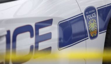 A Peel Regional Police car is seen in Brampton, Ont., Thursday, Nov. 7, 2019. THE CANADIAN PRESS/Cole Burston