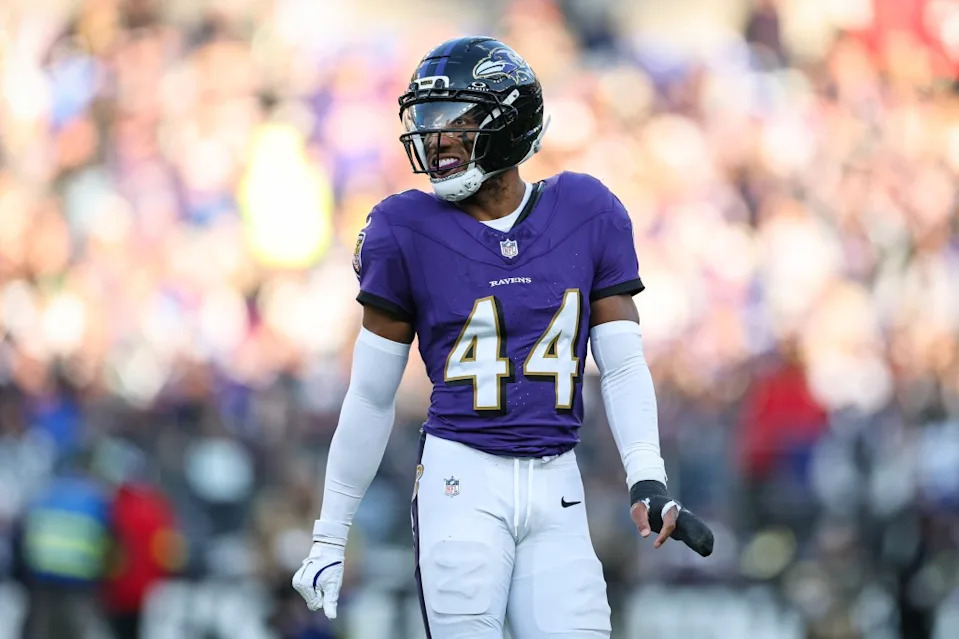 Marlon Humphrey #44 of the Baltimore Ravens.