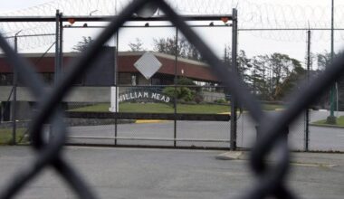 William Head Institution is shown through a security fence in Victoria, B.C., on Wednesday, Feb. 27, 2008.THE CANADIAN PRESS/Adrian Lam
