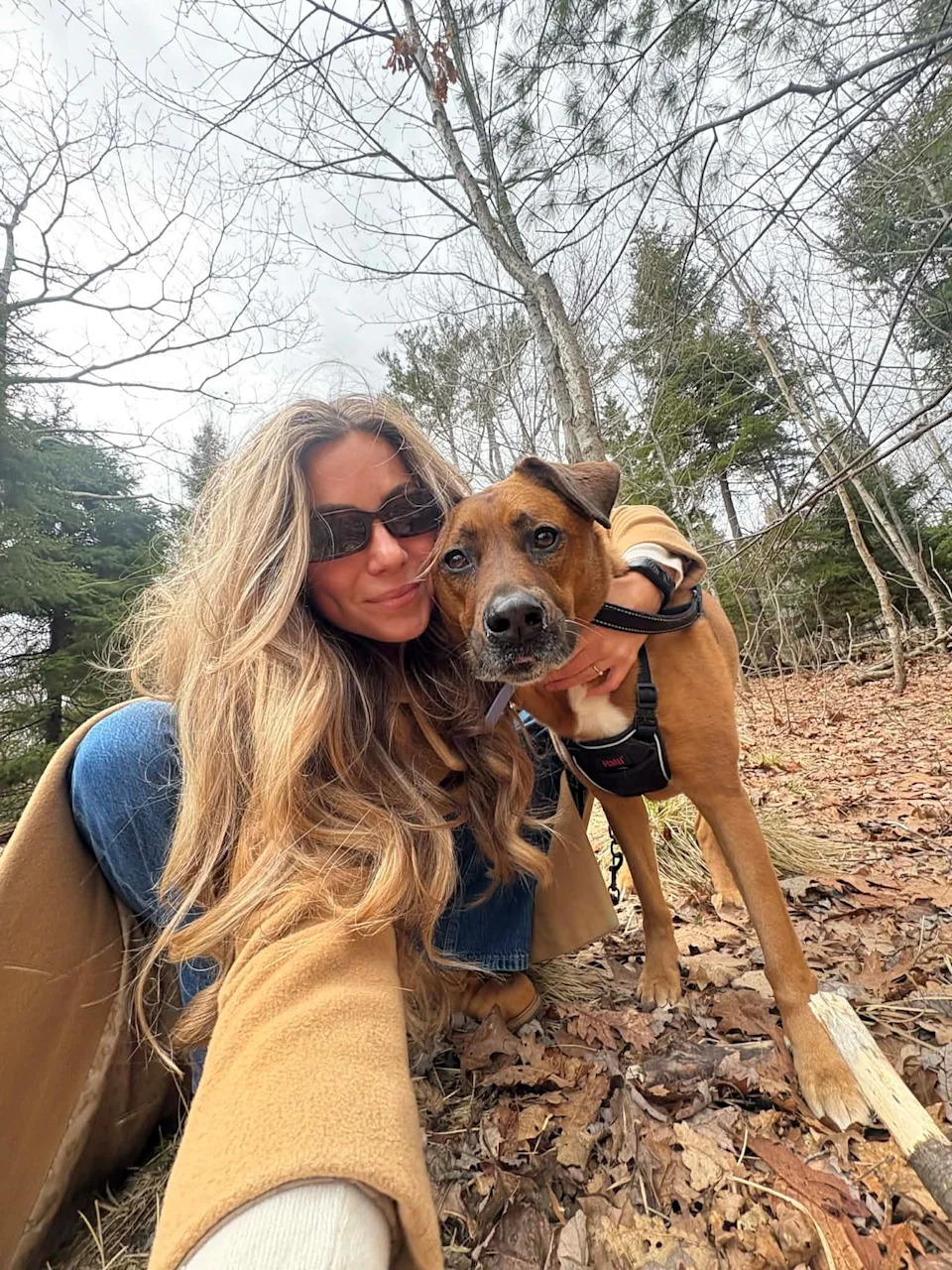 Cassidy Wentzell and her dog Theodora, who contracted Anaplasmosis from a tick bite earlier this year.