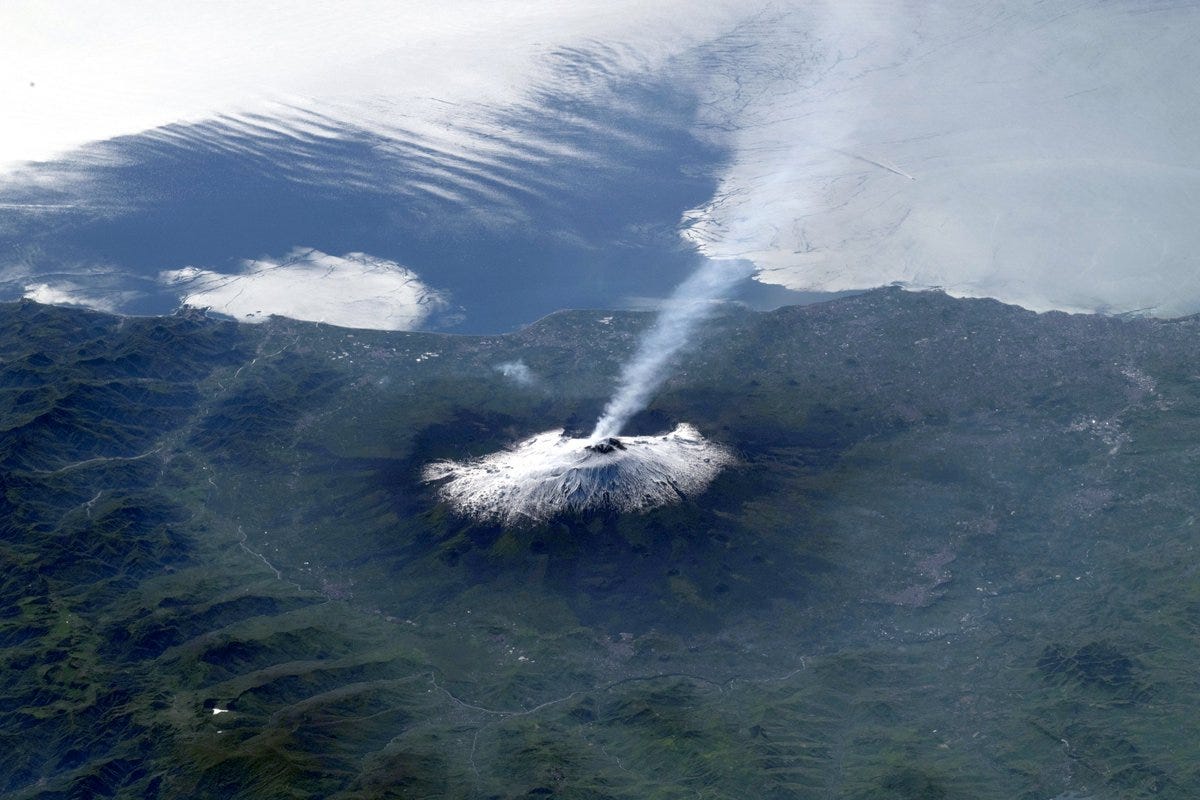 Astronaut spots Mount Etna, Vesuvius from space station. See photos