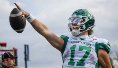 Riders out-gallop Stamps in overtime thriller, win 40-37