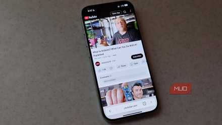 An iPhone with the YouTube web app open