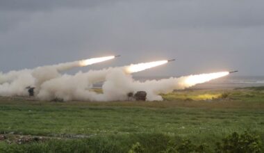Taiwan test-fires rockets in China’s direction from US-supplied mobile launching system