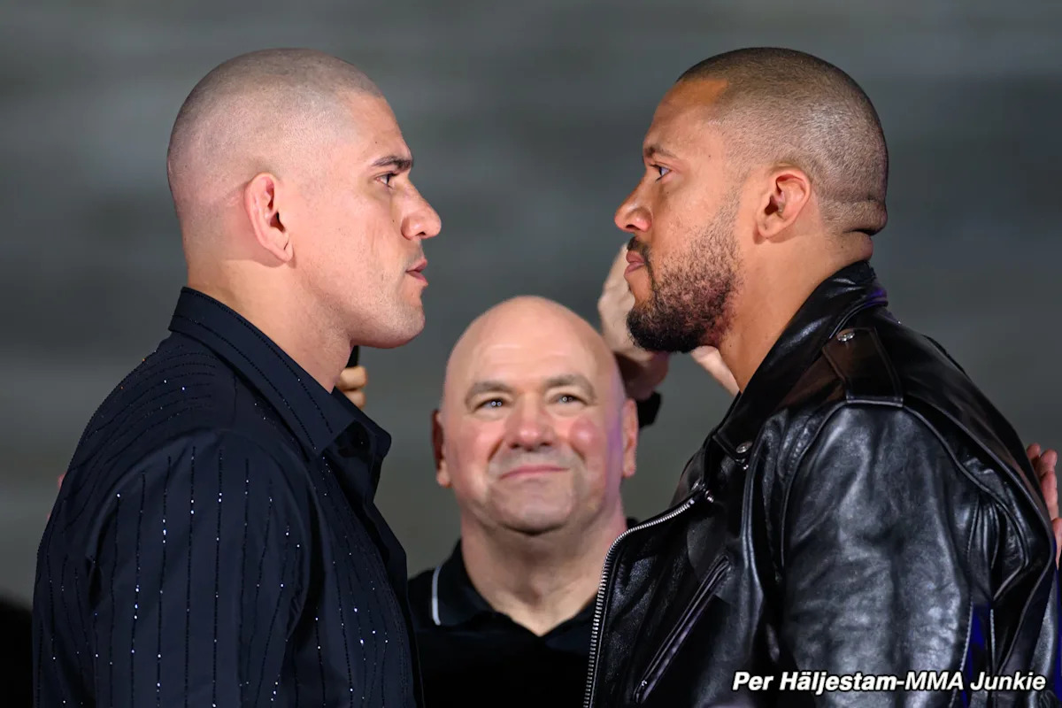 UFC White House video: Alex Pereira vs. Ciryl Gane final presser faceoff