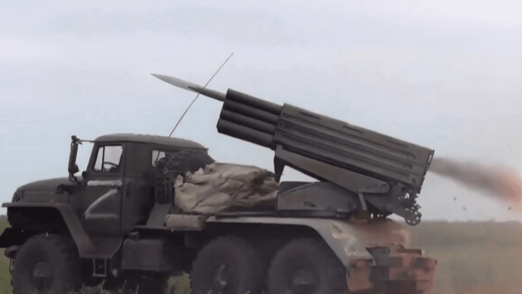 Russian Grad Fires, Tries to Hide by the Woods—Ukrainian Drones Still Find It