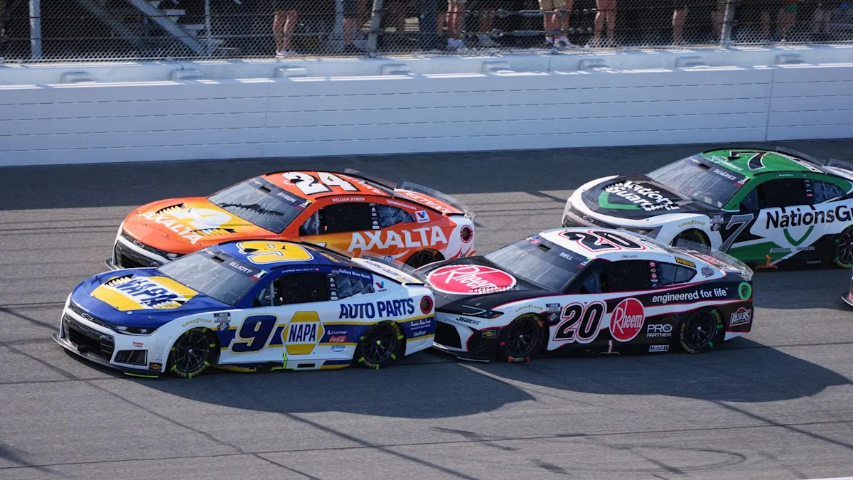 Christopher Bell takes on NASCAR's Tricky Triangle with a cast on his broken left wrist