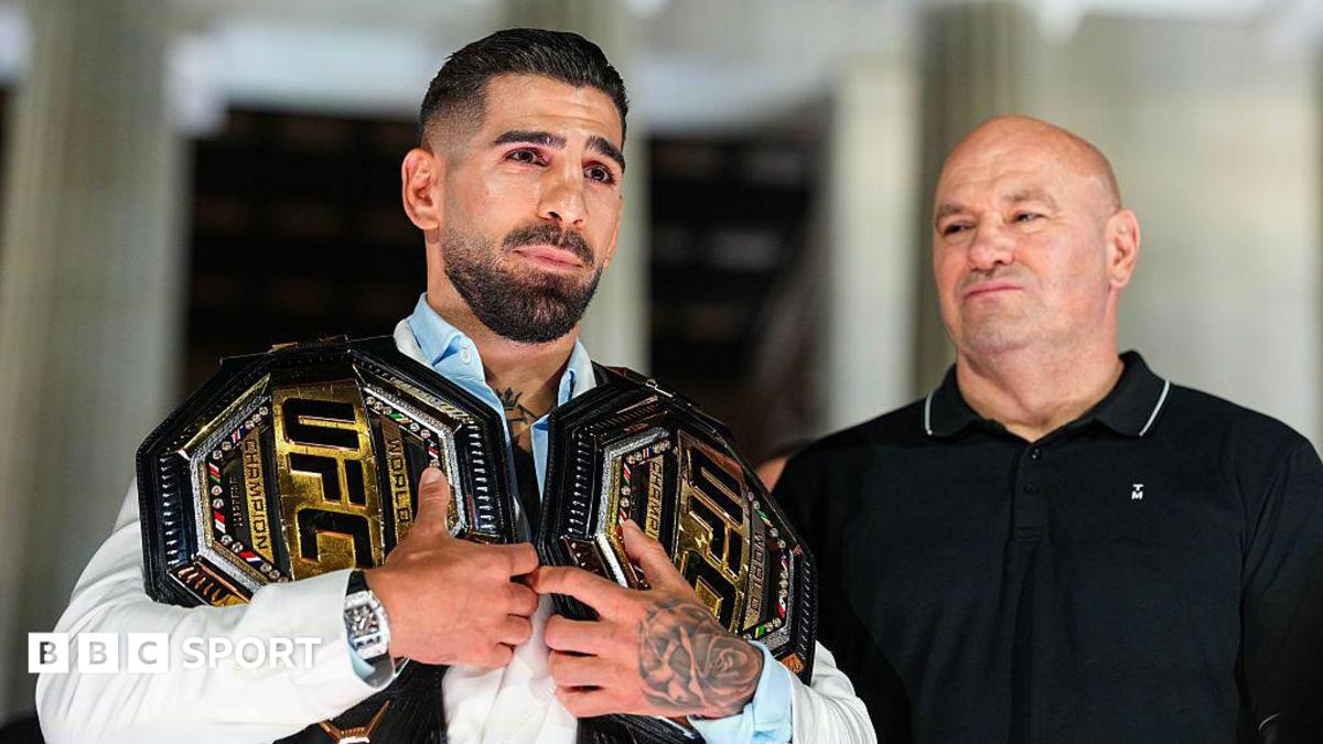 Ilia Topuria with Dana White at UFC Freedom 250 in Washington DC