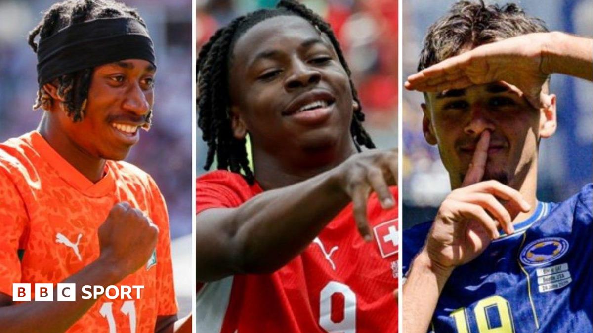 A split image showing youngsters who have impressed at the 2026 World Cup including the Ivory Coast's Yan Diomande (left), Switzerland's Johan Manzambi  (centre) and Bosnia-Herzegovina's Kerim Alajbegovic