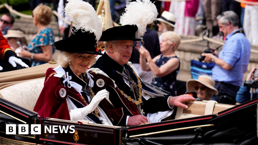 In pictures: high spirits at Order of the Garter at Windsor Castle - BBC