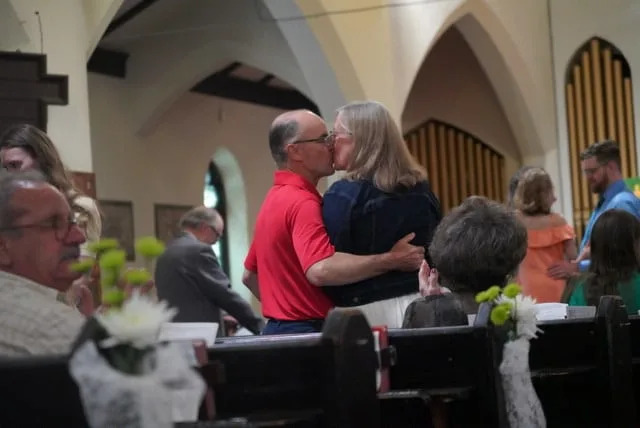 The All Saints' Anglican congregation celebrated the 100th anniversary of the establishment of the downtown Winnipeg church by holding a ceremony in which more than a dozen couples renewed their wedding vows.