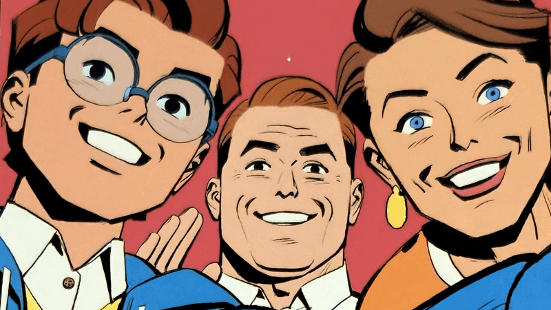 Peter Parker, Ben Parker, and May Parker in 'Your Friendly Neighborhood Spider-Man.'
