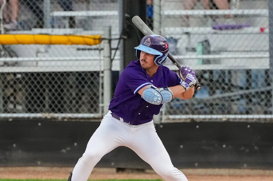 Star outfielder Carter Beck (pictured) did not return for a third season with the Western Canadian Baseball League's Saskatoon Berries this summer as he prepares for the 2026 MLB Draft Combine. (Steve Hiscock/Saskatoon Berries)