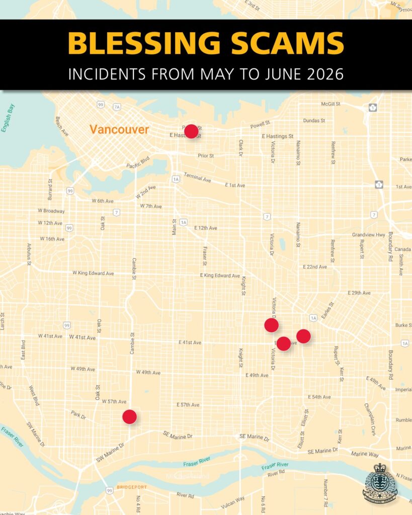 Vancouver police warn public of ‘blessing scams’