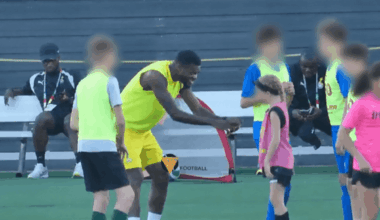 Safeguarding questions after Thomas Partey joins kids’ soccer session at Ghana’s U.S. training base