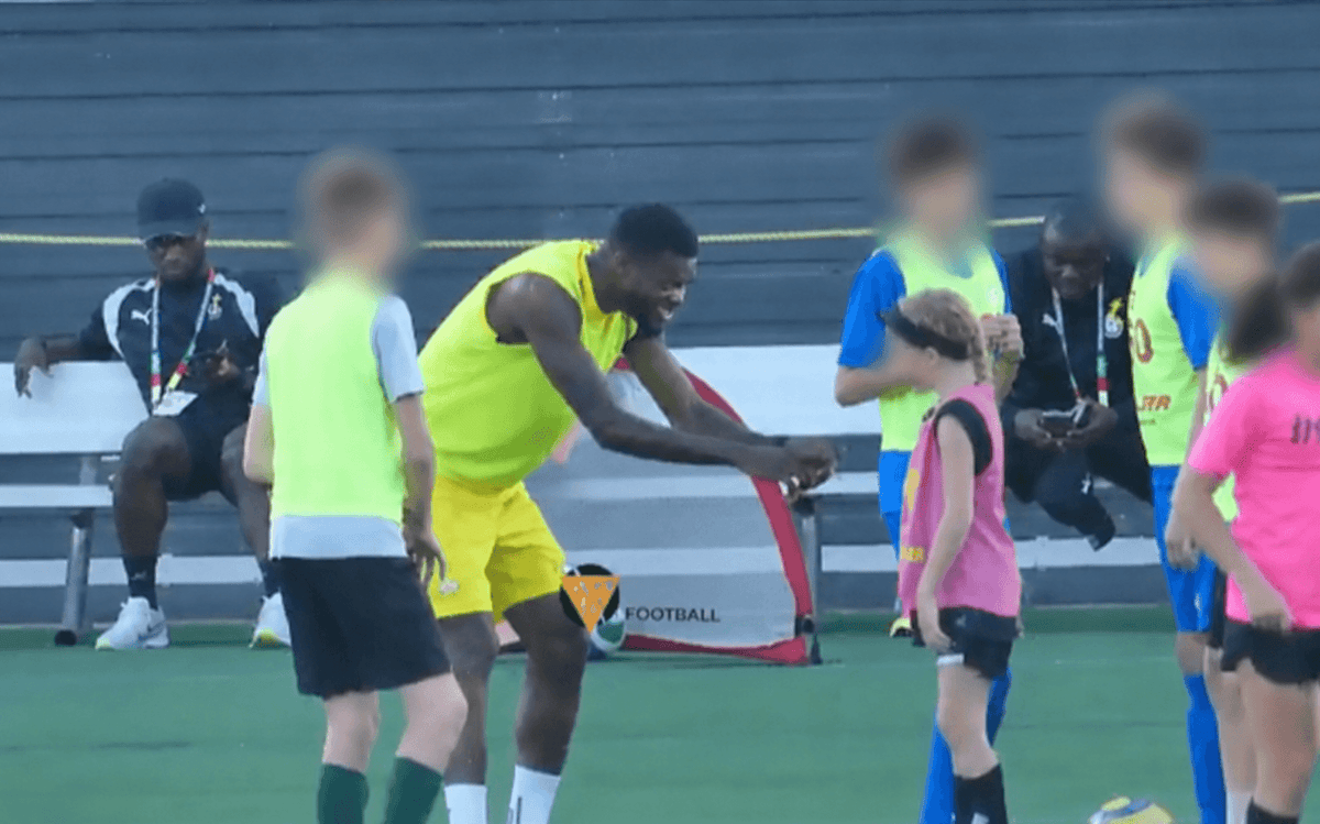 Safeguarding questions after Thomas Partey joins kids’ soccer session at Ghana’s U.S. training base