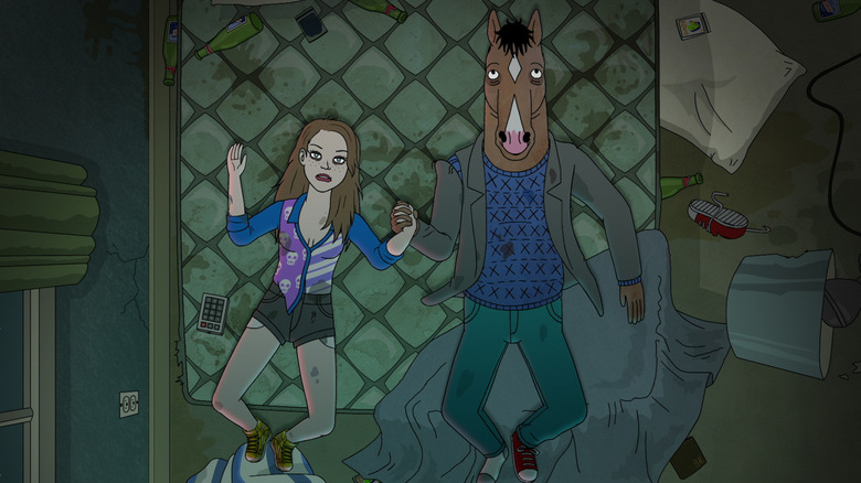 Sarah Lynn (Kristen Schaal) and BoJack Horseman (Will Arnett) relapse in BoJack Horseman