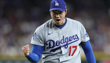Shohei Ohtani lowers ERA to 0.74 with 6 scoreless innings, leads NL in OBP