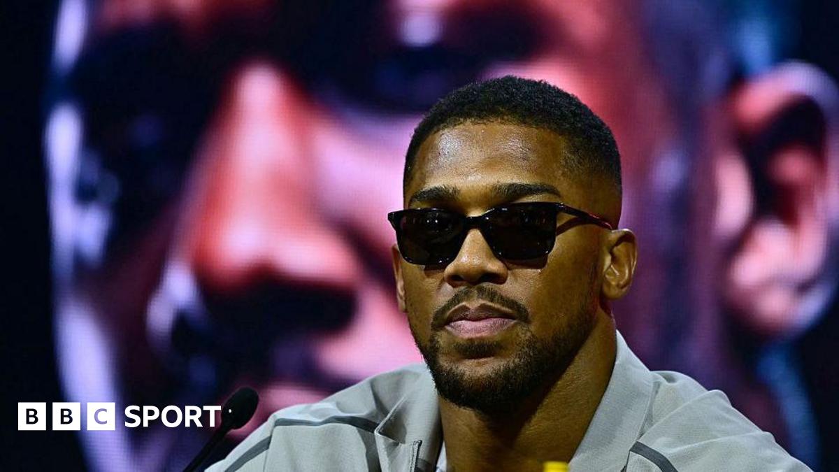 Anthony Joshua at a media conference in London