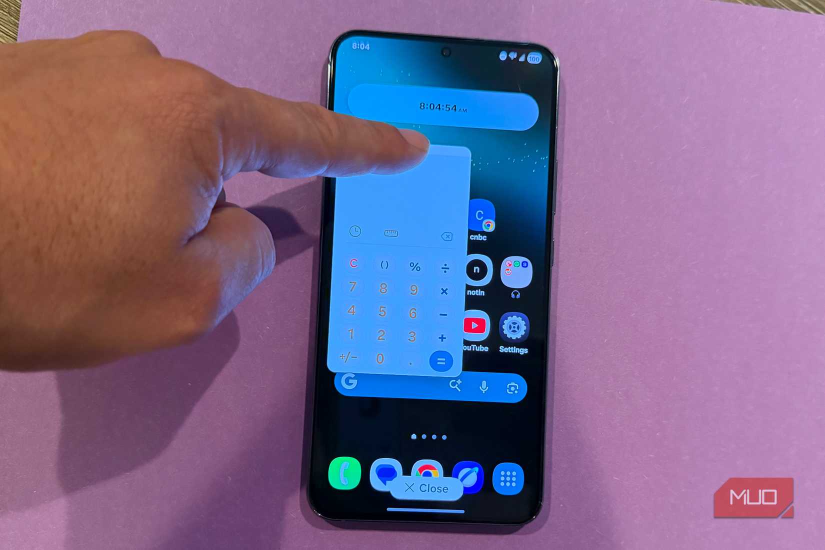 floating calculator on samsung
